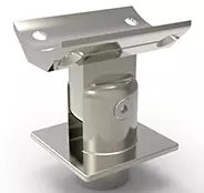 Toppfeste for stolpe 40x40 firkant justerbart håndrekke Ø50 pr stk