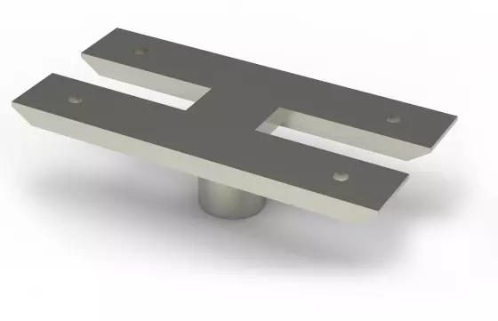 Toppfeste for stolpe 54x54 fast håndrekke 80x30 SL 18 pr stk