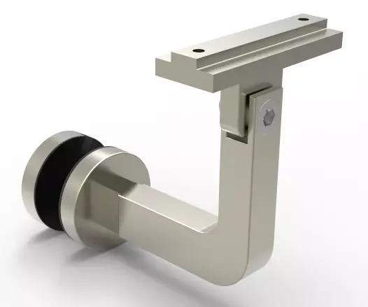 L-feste fast fra glass til 60x25 håndrekke pr stk