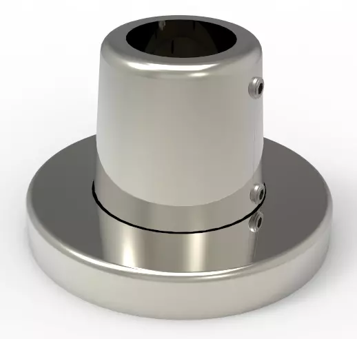 Stolpefot Heavy Duty støtte for Ø40 rund stolpe pr stk