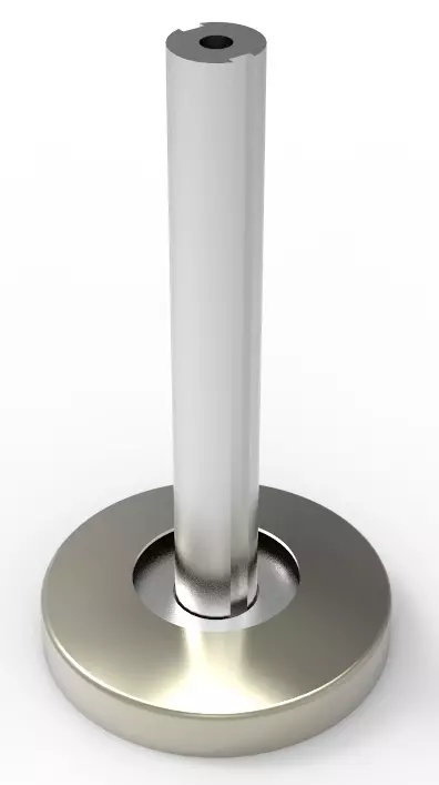 Stolpefot standard for Ø40 stope rund 80mm fot pr stk