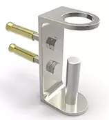 Stolpefeste 15cm høyde for rund stolpe Ø40 pr stk