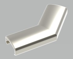 Håndrekke Elegant hjørne 135gr for PR6728 pr stk