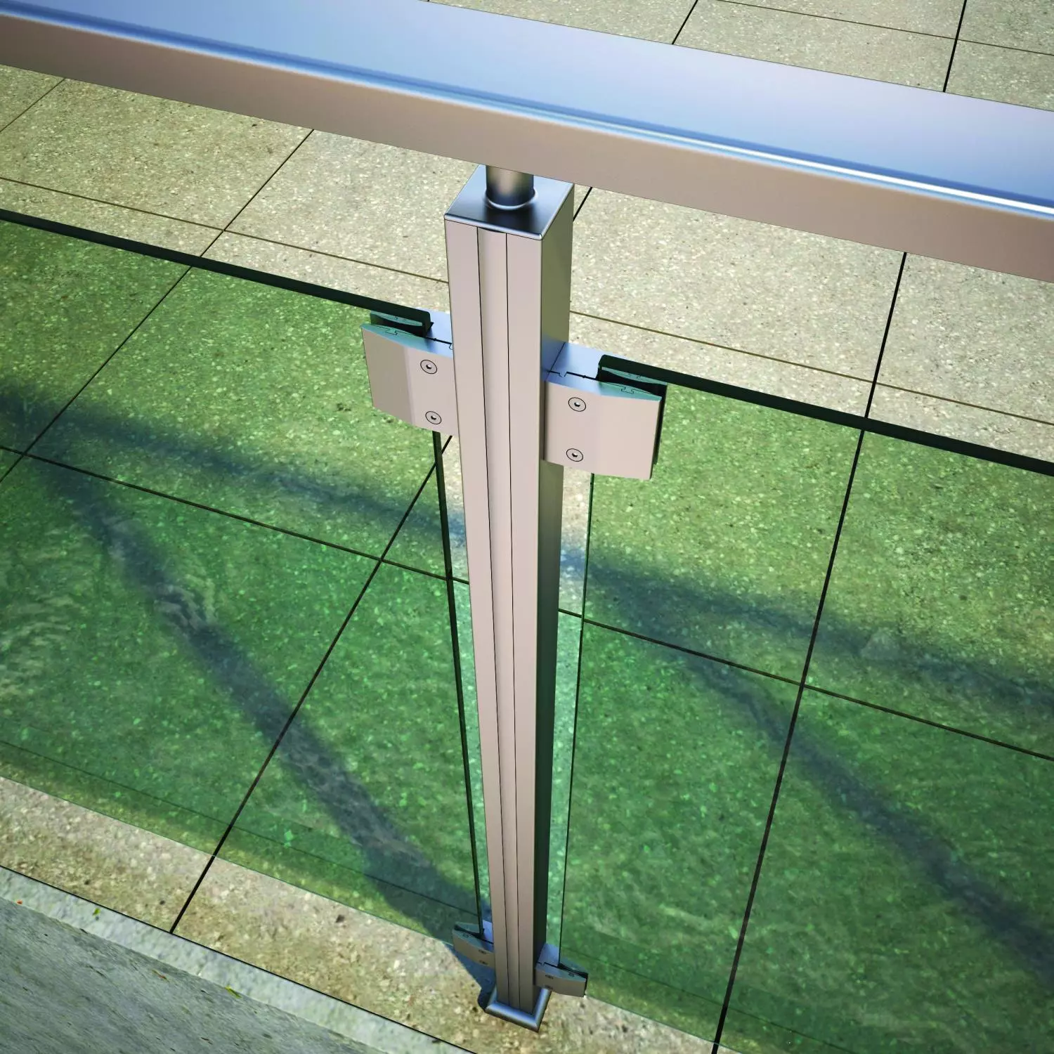 Stolpe komplett hjørne stolpe firkant 40mm pr stk