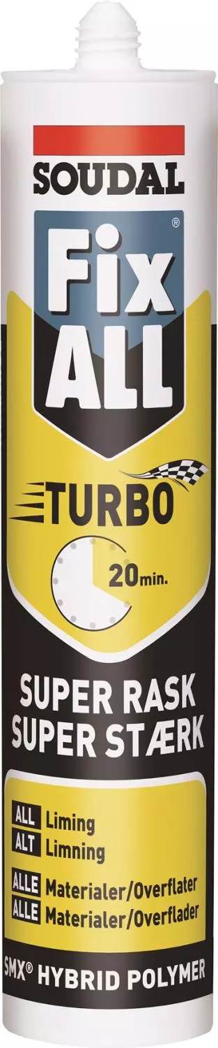Soudal Fix All Turbo 290ml hvit pr stk
