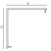 Gjerde deksel 58x58mm for hjørnestolpe PR9480 pr lm