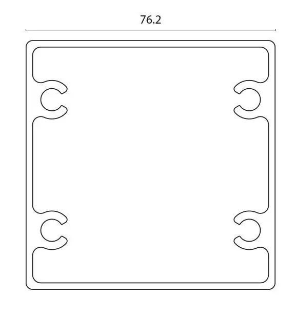 Gjerde stolpe sentertolpe 76,2x76,2mm for F76 pr lm