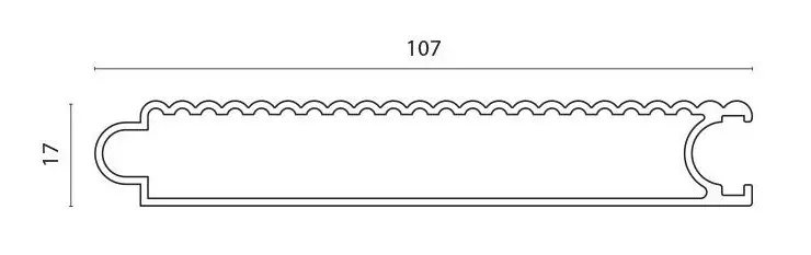 Gjerde lamellprofil senter-profil for F40 og F76 pr lm