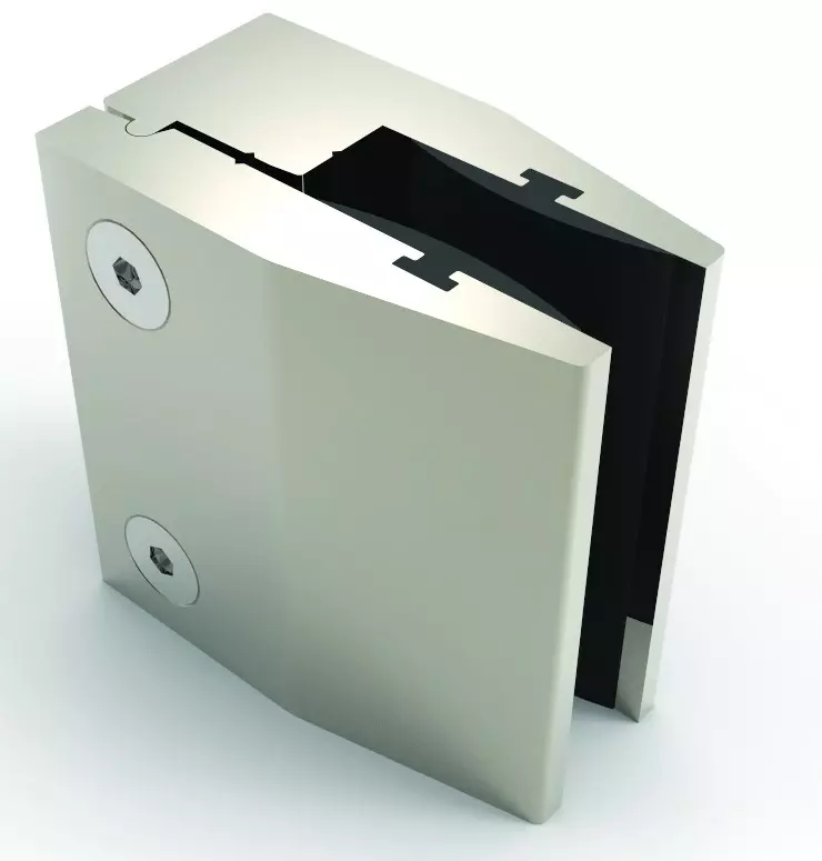 Glassklemme for firkantstolpe sort pr stk