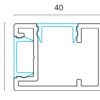 Sideprofil adapter for F40 og F76 pr meter