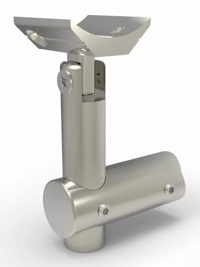 Feste justerbar for stolpe Ø40 rund Håndrekke Ø50 sort pr stk