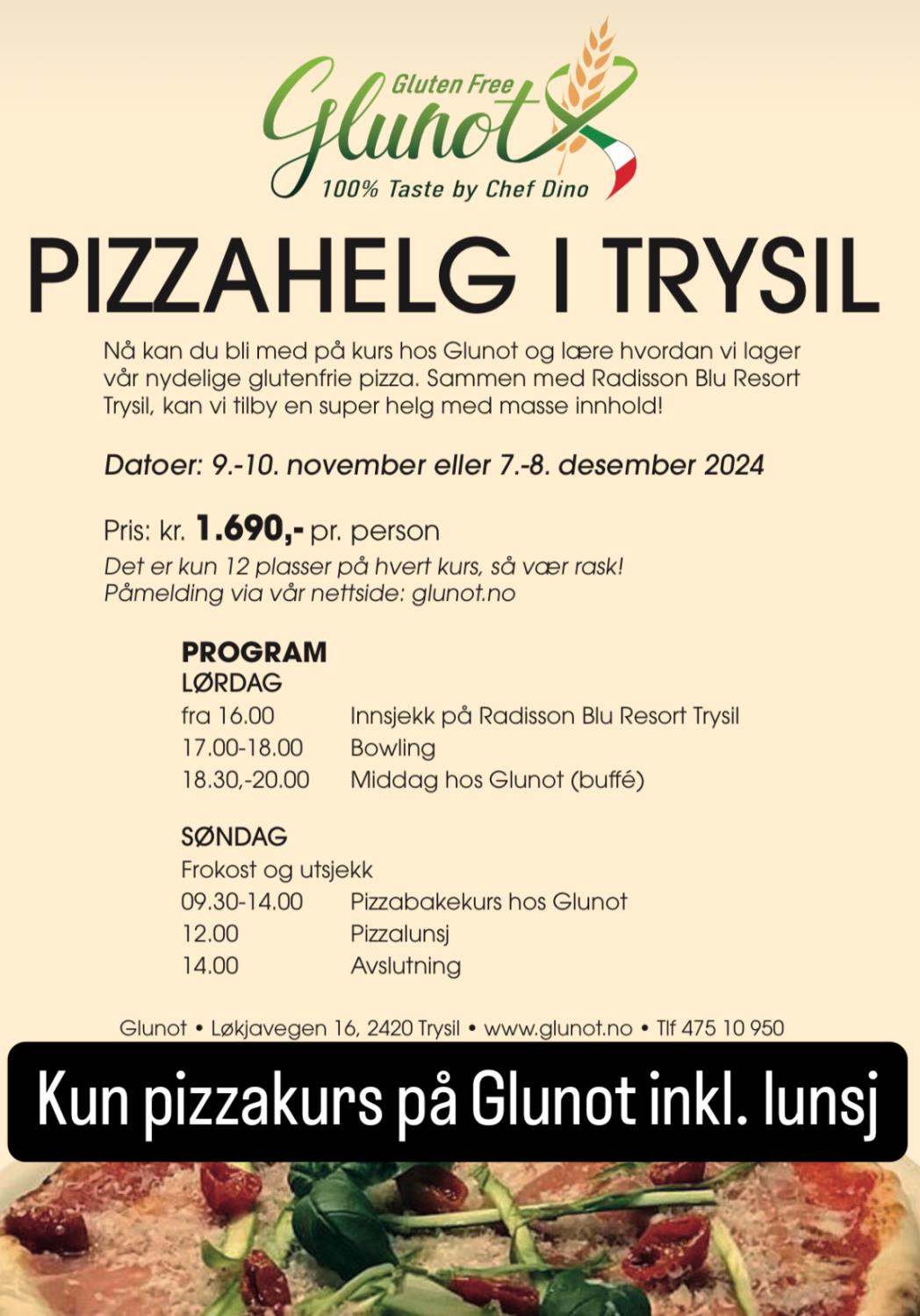 Pizzakurs Søndag 8 December