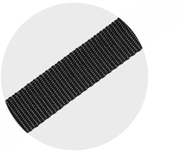 Webb band 25mm sort