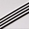 elastikk sort -hvitstripet 3 cm