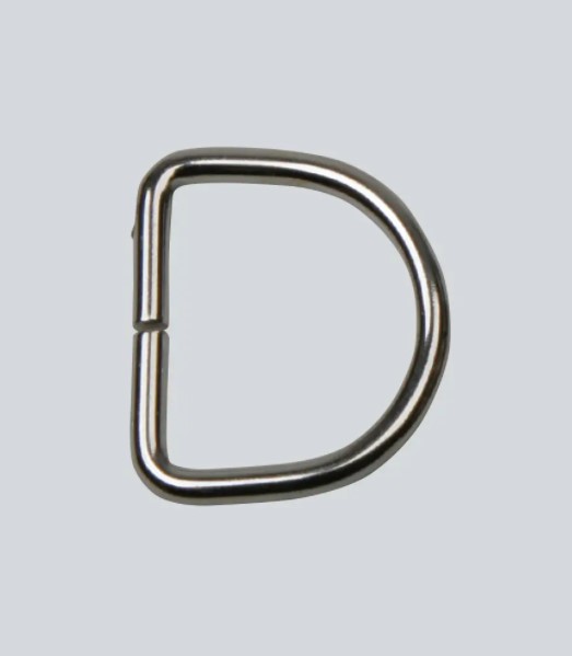 D-Ringer 25mm sølv