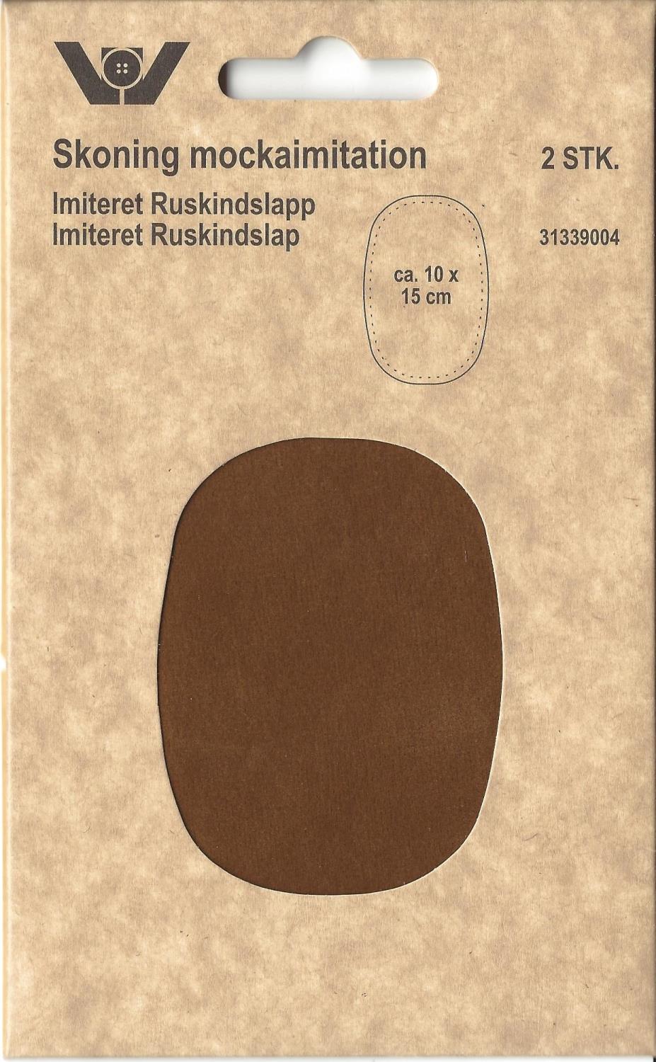 Lapper imitert ruskinn oval brun