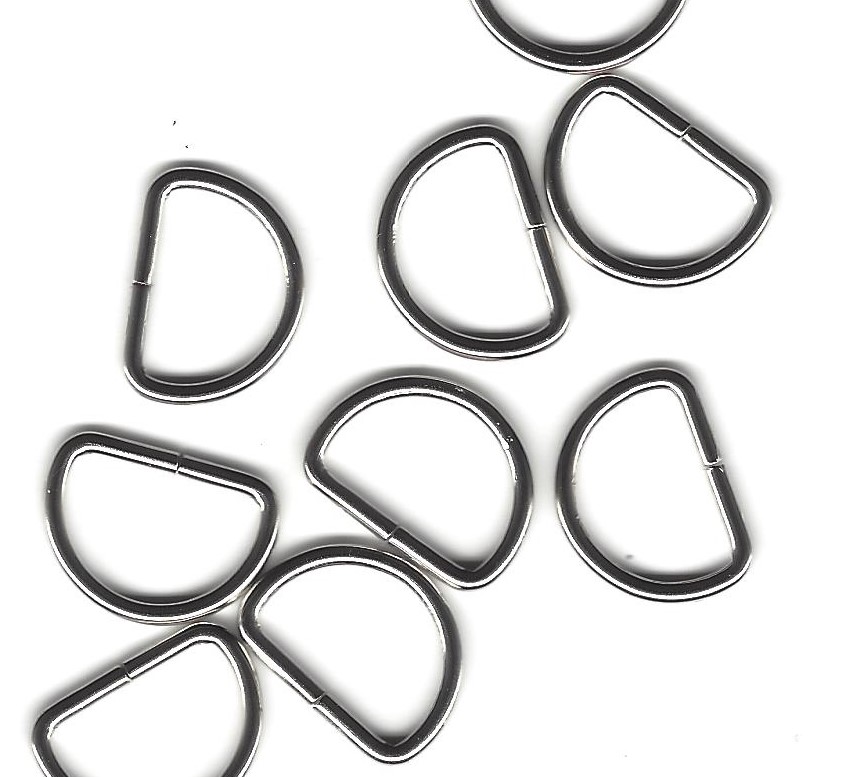 D-ringer sølv 15mm