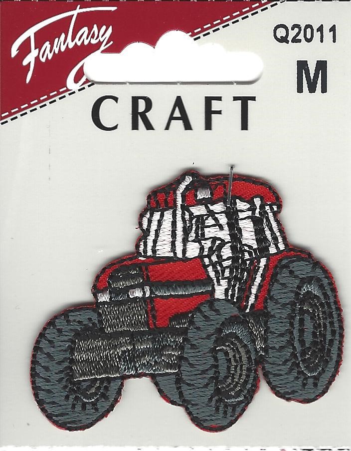 Motiv med rød traktor