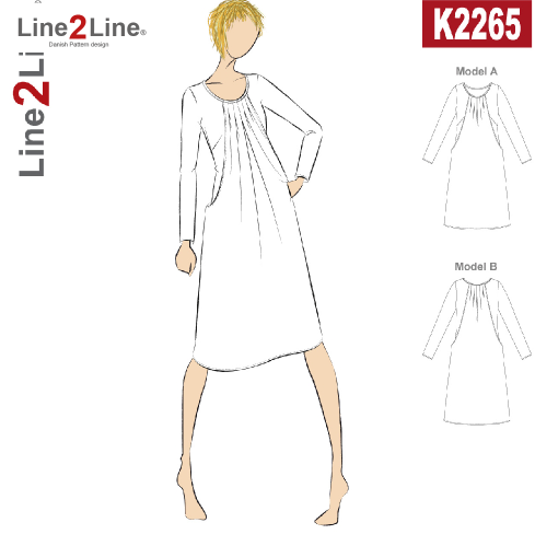 Line2Line K2265 Dobbelt Kjole Med Wienerlæg