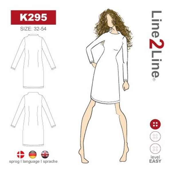 Line2Line K295 Kjole Med Stående Båthals