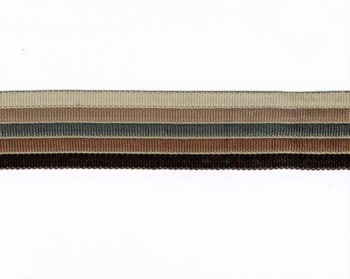 Syntetisk Bånd 38mm Stripet Brun
