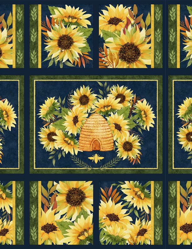 Bomull Wilmington Prints Autumn Sun Quilt Panel Lola Molina