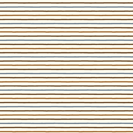 Jersey Bomull Printede Striper Off White