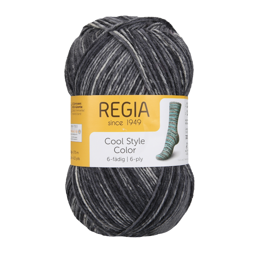 Regia Strømpegarn Cool Style Color 02930 Grey