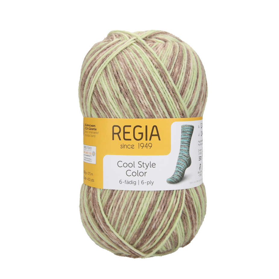 Regia Strømpegarn Cool Style Color 02935 Green