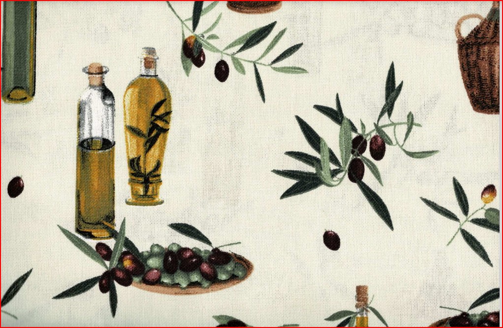 Oliven på linfarget bunn