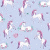 Bomull Dreamers Unicorn Light Blue