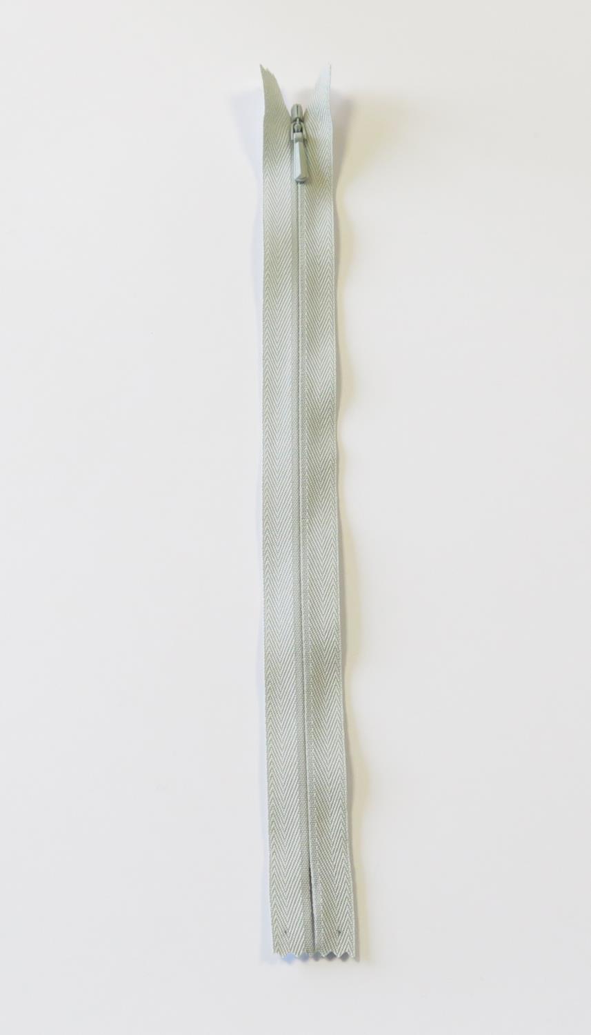 YKK usynlig glidelås 23 cm grå