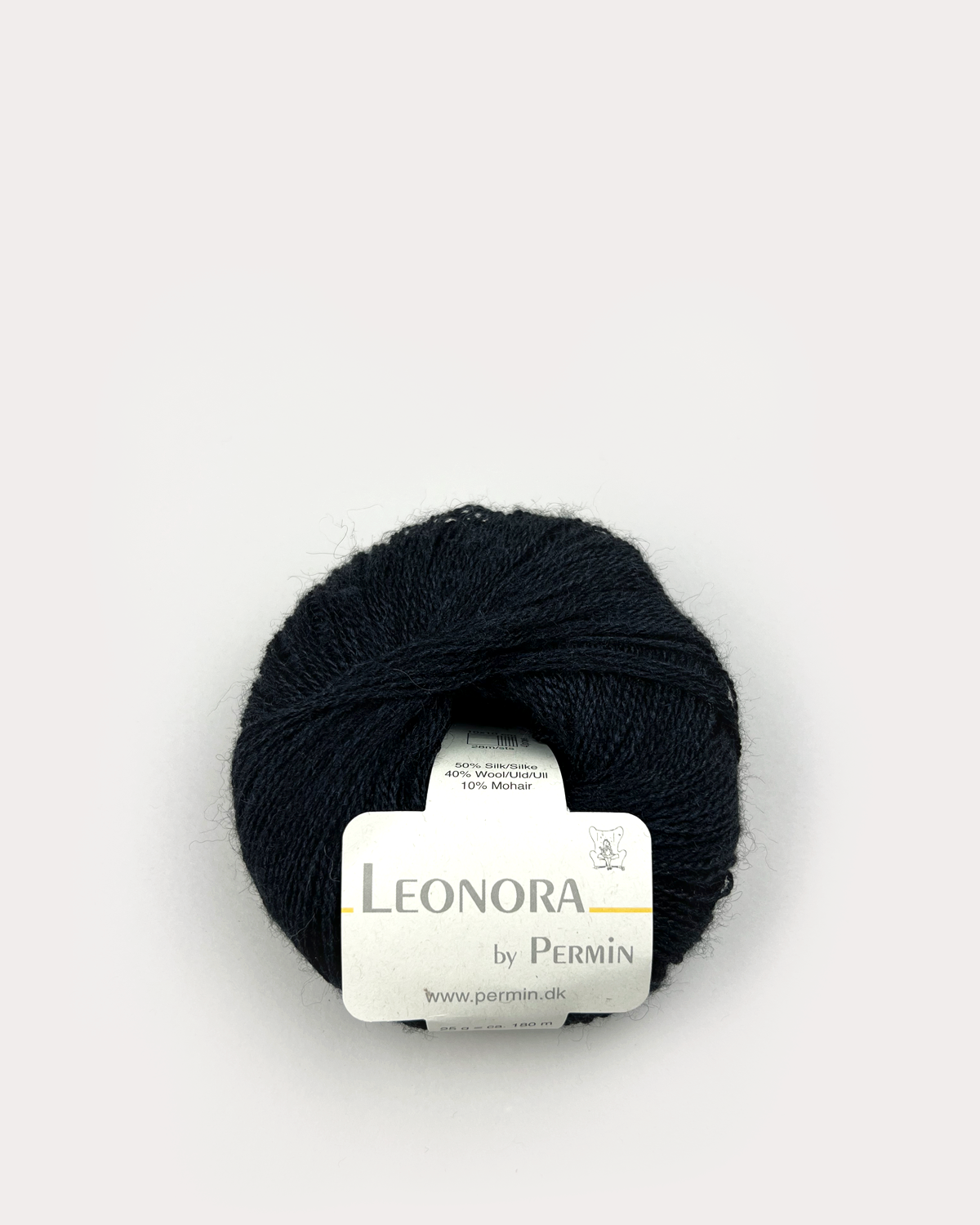 Leonora sort strikkegarn