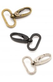 Swivel hook black metal 1 inch