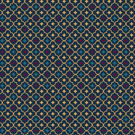 COTTON POPLIN FABRIC PRINTED AND FOIL ABSTRACT NAVY