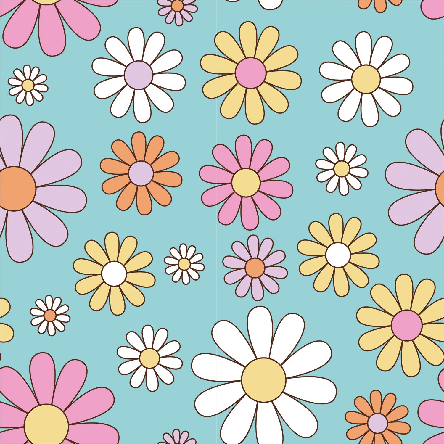 COTTON JERSEY FABRIC PRINTED FLOWERS MINT