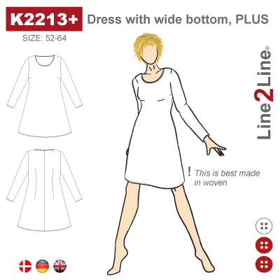 Line2Line B2213+ Kjole Med Vidde PLUSS