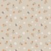 Cotton Jersey GOTS organic fabric digital printed Flowers Beige