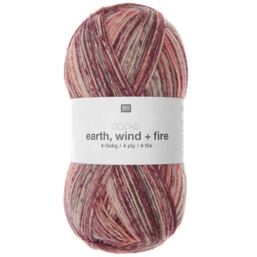 Rico Design Strømpegarn Earth Wind & Fire 001 Berry