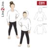 Line2Line C513 Hettegenser Sweatshirt Barn