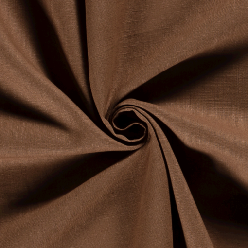 Ramie Linen fabric Unicolour Brown