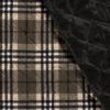 Jacquard fabric bounded Checks Taupe Grey