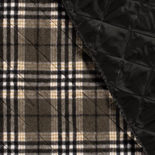 Jacquard fabric bounded Checks Taupe Grey