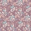 Cotton jersey fabric printed flowers lila