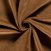 Jumbo Cord Stretch 6w fabric Unicolour Brown