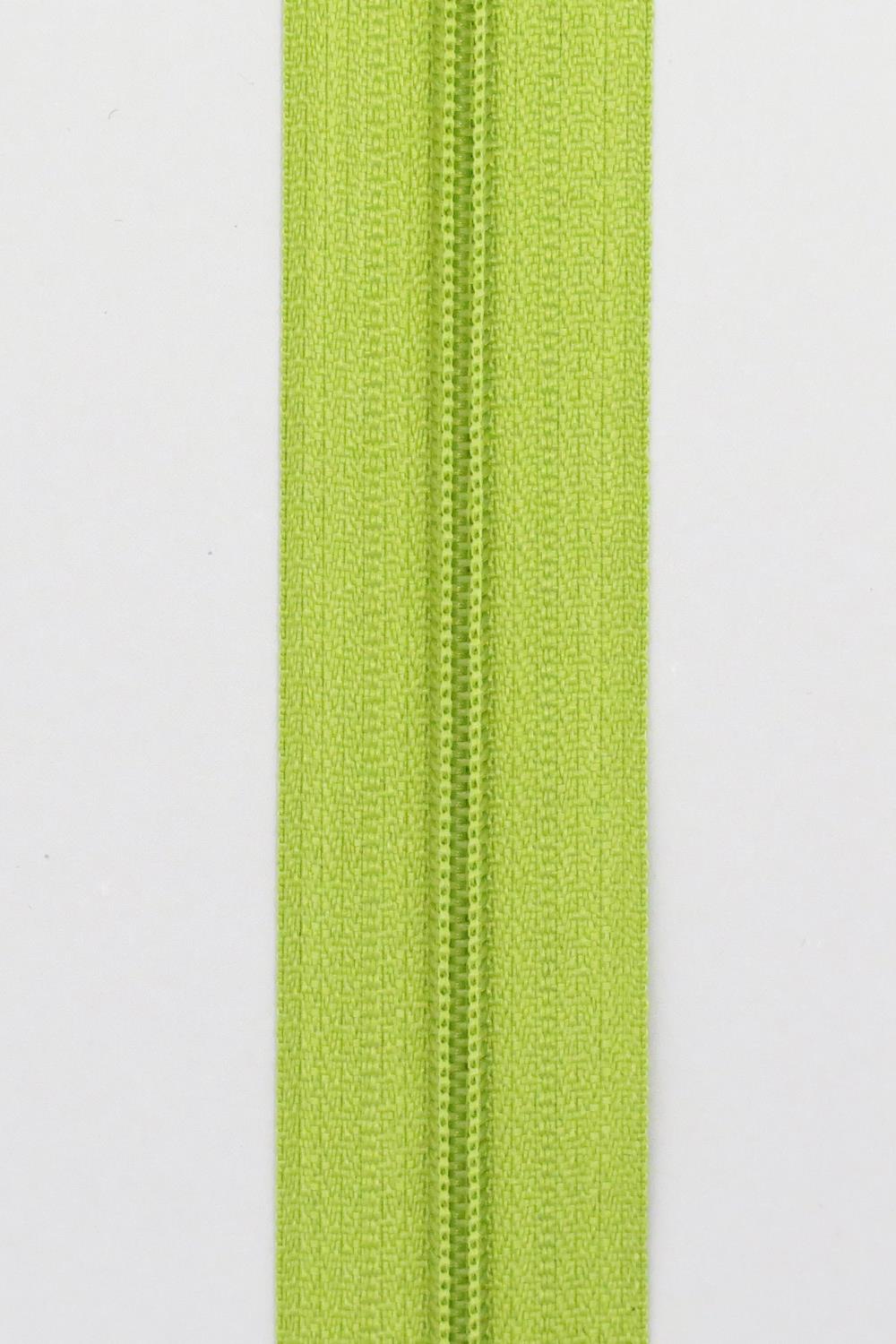 4mm glidelås spiral metervare, lime