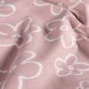 Cotton jersey fabric printet flowers old pink