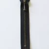 Glidelås 15cm messing revehale svart