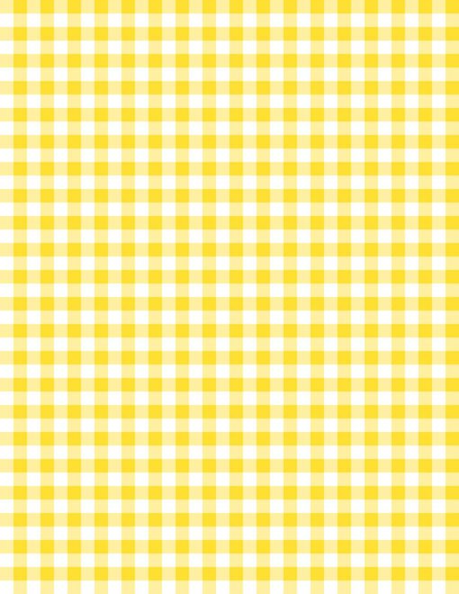 Gingham white/bright yellow