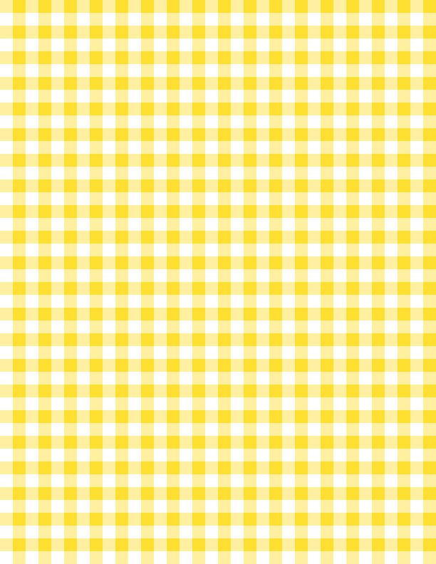 Gingham white/bright yellow